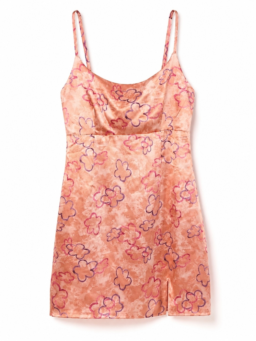 Wild Fable satin mini dress in a dreamy blush pink floral Small
